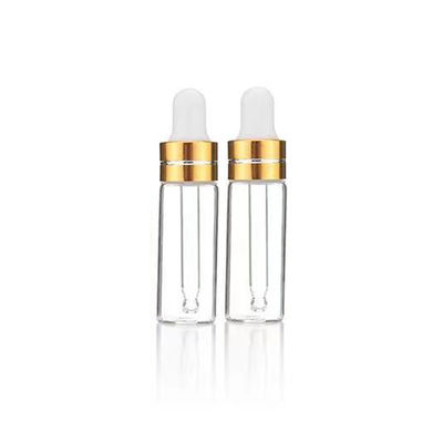 Bouteille de gouttelette d' huile essentielle en verre ambre de 10 ml avec bouchon à vis