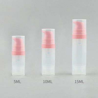 Bouteille sans air en plastique en PP de 5 ml, 10 ml et 15 ml pour lotion cosmétique
