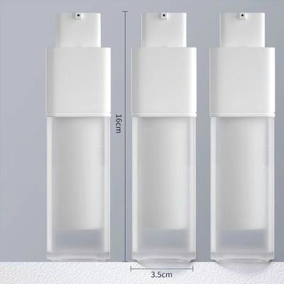 Flacon airless carré en plastique PP de 30 ml 50 ml avec pompe