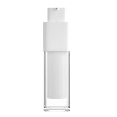 Flacon airless carré en plastique PP de 30 ml 50 ml avec pompe