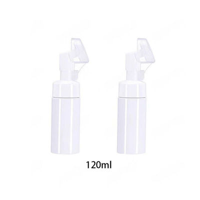 Bouteille en plastique de 100 ml 150 ml 200 ml avec pompe à mousse et pinceau en silicone pour emballage cosmétique personnalisé