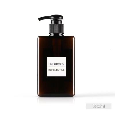 Bouteille de lotion PETG carrée en gros avec pompe à tête pour produits cosmétiques - 10000 pièces MOQ