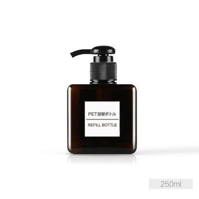 Bouteille de lotion PETG carrée en gros avec pompe à tête pour produits cosmétiques - 10000 pièces MOQ