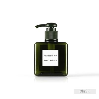 Bouteille de lotion PETG carrée en gros avec pompe à tête pour produits cosmétiques - 10000 pièces MOQ