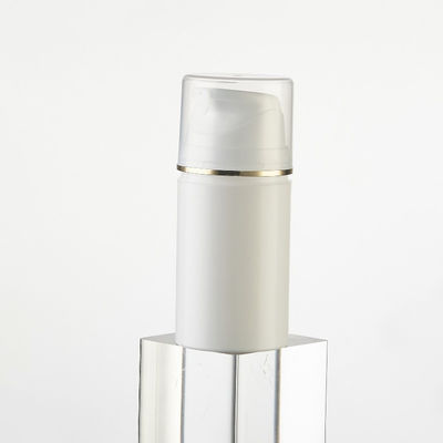 Flacon airless en plastique PP en gros avec bague dorée UV et capacité de 15 ml à 200 ml pour applications cosmétiques