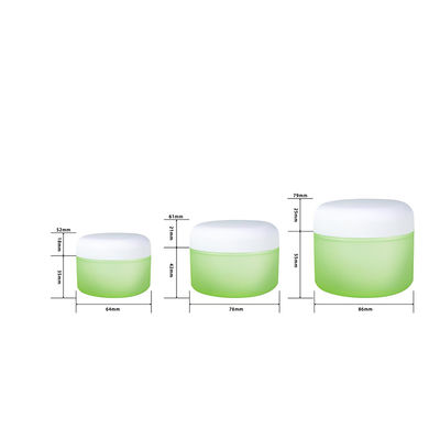 Pot à crème en plastique PP blanc bleu mat avec surface mate, 100% PP frais pour emballage cosmétique