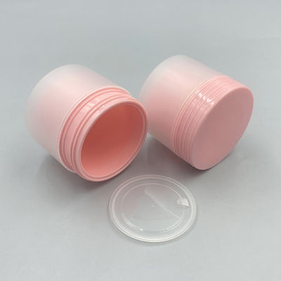 Pot à crème rond en plastique PP double couche mat 80g de couleur personnalisée avec un délai de livraison de 20 jours
