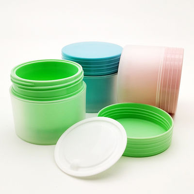 Pot à crème rond en plastique PP double couche mat 80g de couleur personnalisée avec un délai de livraison de 20 jours