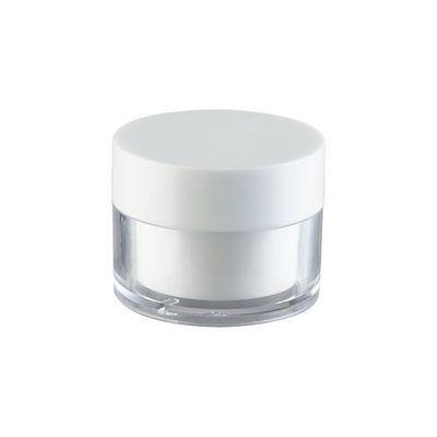 15g 30g 50g AS Bouteille de crème ronde en plastique à double couche pour emballage cosmétique avec sérigraphie