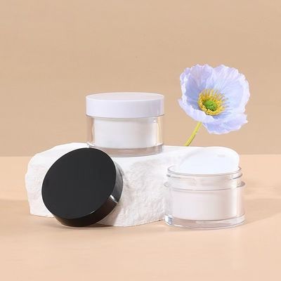 Pot à crème rond double couche en plastique AS de luxe 15g 30g 50g pour cosmétiques