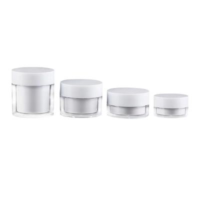 De haute qualité15g 30g 50g AS en plastique à double couche Bouteille de crème ronde