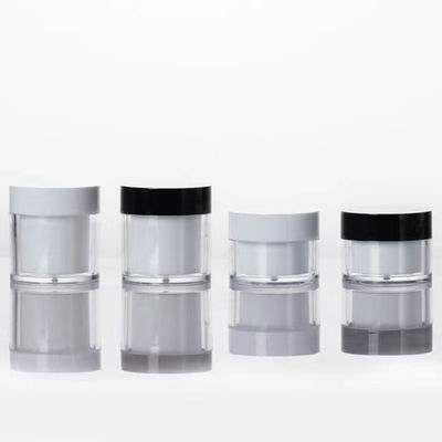 De haute qualité15g 30g 50g AS en plastique à double couche Bouteille de crème ronde