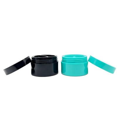 Pot à crème à double coque en plastique PP 50+50g pour formules visqueuses épaisses, sans contrainte mécanique et compatible avec les particules élevées