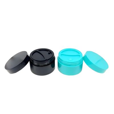 Pot à crème à double coque en plastique PP 50+50g pour formules visqueuses épaisses, sans contrainte mécanique et compatible avec les particules élevées