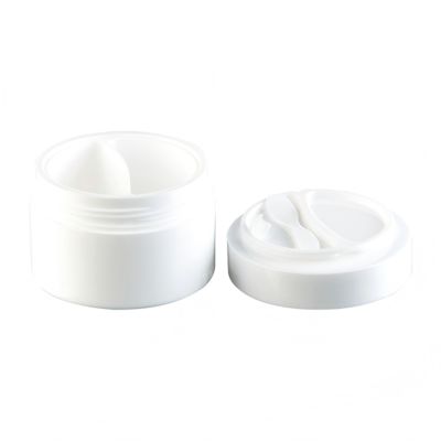 50+50g PP Plastic Cream Jar with Spoon Fabriqué à partir de PP 100% frais et délai de 20 jours pour l'emballage cosmétique
