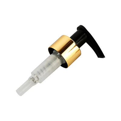 24/410 28/410 Pompes cosmétiques en or en aluminium Dispensateur d'émulsions en plastique pour lavage à la main Bouteille de lotion rechargeable Pompes pour lavage corporel