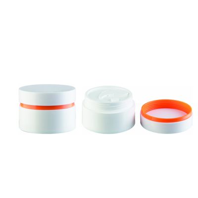 Pot à crème en plastique PP double couche avec matériau de qualité alimentaire en 10 ml, 30 ml, 50 ml et 75 ml pour contenant de crème de soin