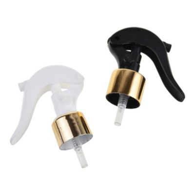 White Shiny Electroplated Mini Trigger Sprayer with Hollow Cone Spraying Shape and BPA Free for Personal Care