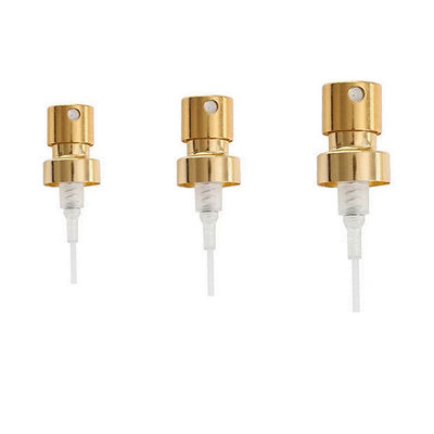 Pompe de pulvérisation fine en aluminium électroplaqué 15MM 20MM avec contrôle précis du dosage pour les soins personnels