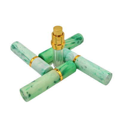 Flacon de parfum 5ml en ABS avec surface à motif marbre élégant, remplissage par le bas avec vaporisateur, très populaire, personnalisation possible