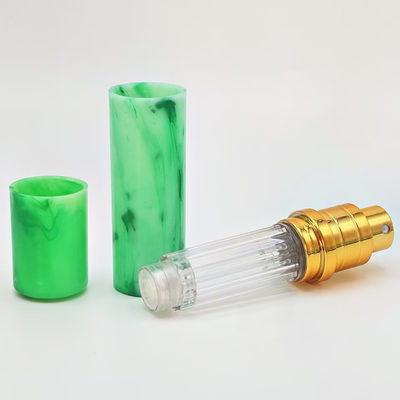 Flacon de parfum 5ml en ABS avec surface à motif marbre élégant, remplissage par le bas avec vaporisateur, très populaire, personnalisation possible