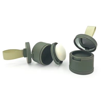 4G Taille boîtier en poudre en matériau ABS avec finition de coiffure de couleur personnalisée et miroir inclus