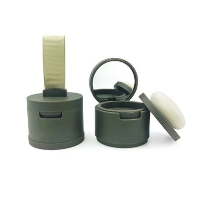 4G Taille boîtier en poudre en matériau ABS avec finition de coiffure de couleur personnalisée et miroir inclus