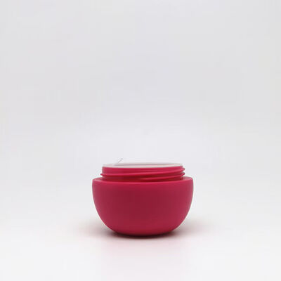 Pot à crème en plastique de forme sphérique, en tailles 5g, 25g, 50g et 80g, avec impression d'illustrations personnalisées pour l'emballage de soins de la peau