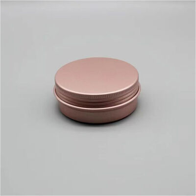 Pot cosmétique en aluminium de luxe en or rose avec bouchon à vis