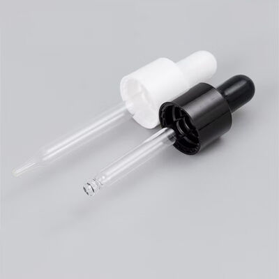 18 mm 20 mm 24 mm Pipette en silicone de taille du cou Gouttelier en plastique pour huile essentielle avec résistance chimique et mesure précise