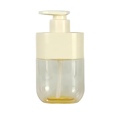 300 ml de capacité Bouteille de lotion PET transparente de couleur personnalisée pour emballage de soins de la peau de luxe
