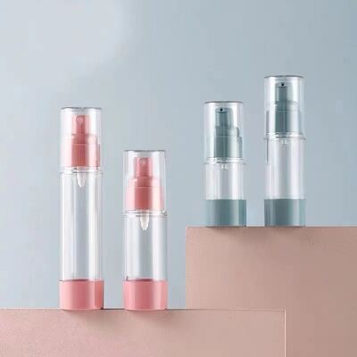 Bouteille de pompe sans air imperméable aux fuites adaptée aux déplacements avec des décorations personnalisables pour les emballages cosmétiques