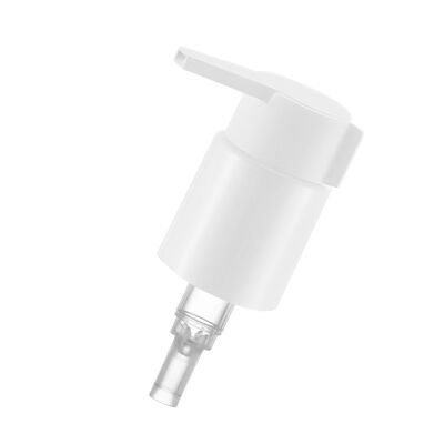 Pompe à lotion PP personnalisée noire et crème avec buse courte et longue et capuchon aluminium-plastique