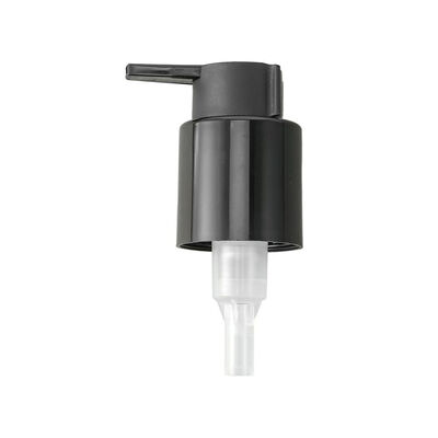 Pompe à lotion PP personnalisée noire et crème avec buse courte et longue et capuchon aluminium-plastique