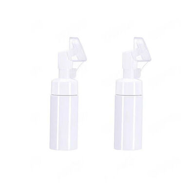 Bouteille mousseuse à brosse en silicone réutilisable de 100 ml à 200 ml avec pompe mousse pour nettoyeur de visage et distributeur de savon