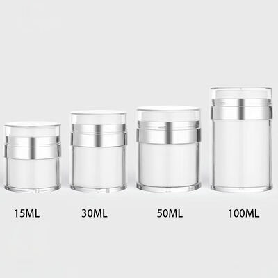Conception personnalisable Bouteille de pompe sans air rechargeable en 15/30/50/100 ml Tailles pour les soins de la peau et les cosmétiques