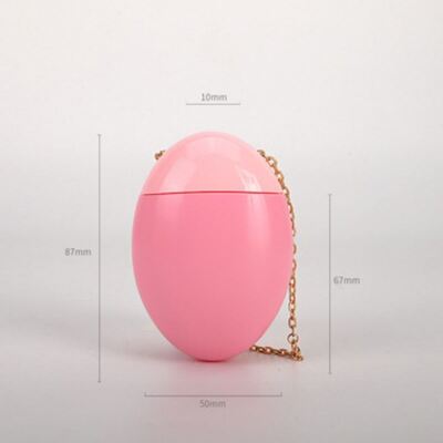 Bouteille de protection solaire de style œuf de 50 ml, avec chaîne dorée amovible et design personnalisable pour emballage cosmétique