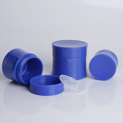 Pot de crème en plastique à double coque, vente en gros, 15g 30g 50g, avec PP de qualité alimentaire, pour soins de la peau et crèmes cosmétiques