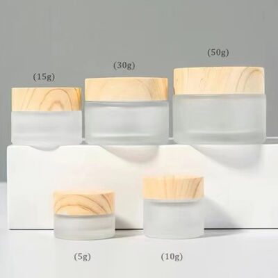 5g 10g 15g 30g 50g Bouteilles vides de crème glacée glacée rechargeables Cosmétiques en bois naturel Contenants de stockage à l'épreuve des fuites pour les voyages Crème pour les yeux Masque pour le visage Soins de la peau
