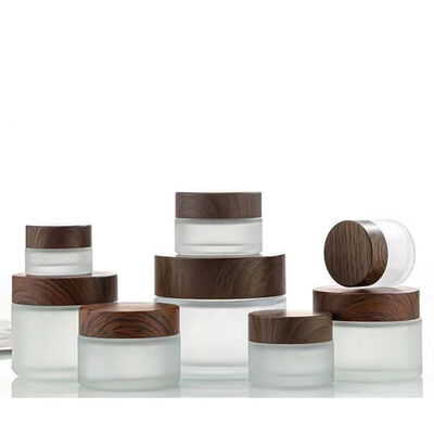 5g 10g 15g 30g 50g Bouteilles vides de crème glacée glacée Cosmétiques Contenants en bois naturel pour crème pour les yeux Masque facial