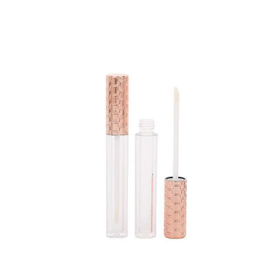 Vente en gros de tubes plastiques de 4,5 ml avec capuchon doré et pinceau blanc pour récipient cosmétique vide