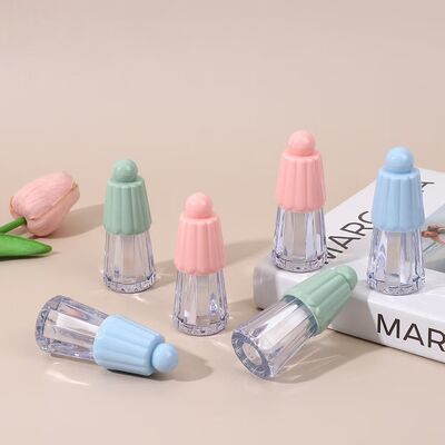 Tube de brillant à lèvres en plastique écologique de 4,5 ml de type parapluie pour produits de soin des lèvres