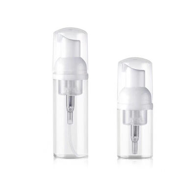 Bouteille de pompe à mousse rechargeable avec plusieurs options de capacité en PET transparent pour emballage personnalisable pour les soins de la peau