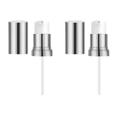 Dispenser de pompe à crème non-déversement en aluminium-plastique avec timbre d'or pour les bouteilles de pompe à crème cosmétique