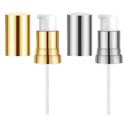 Dispenser de pompe à crème non-déversement en aluminium-plastique avec timbre d'or pour les bouteilles de pompe à crème cosmétique