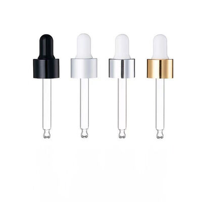 Capsule de gouttelette d'huile essentielle en aluminium plastique de 18 mm et 20 mm avec tube en verre pour emballage de soins de la peau rechargeable